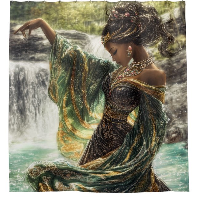 Enchanting Goddess by a Magical Waterfall  (Front)