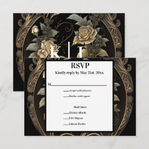 Enchanting Gold RSVP Card