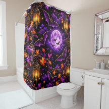 Enchanting Gothic Halloween Moonlit Night Pattern