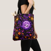 Enchanting Gothic Halloween Moonlit Night Pattern