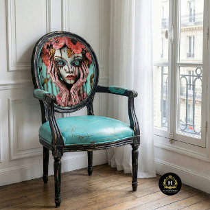 Enchanting Gothic Pink Floral Gargoyle Decoupage  Tissue Paper