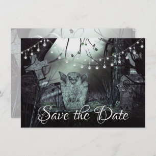 Enchanting Graveyard Gothic Halloween Wedding Save The Date