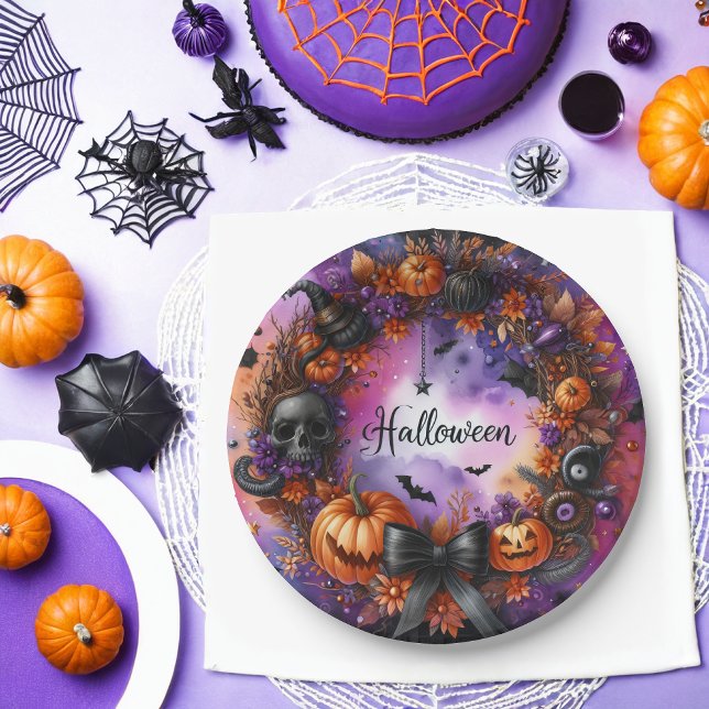 Enchanting Halloween Gala Paper Plates (Creator Uploaded)