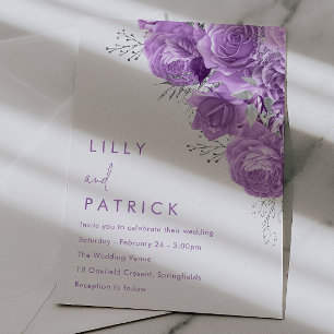 Enchanting Love Floral Wedding  Invitation