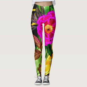 Enchanting Magenta & Gold Leggings