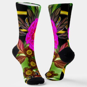 Enchanting Magenta & Gold Socks