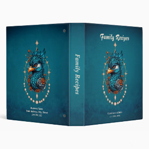 Enchanting majestic blue bird. binder