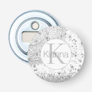 Enchanting Mandala Pesonalized Stars Monogram Bottle Opener