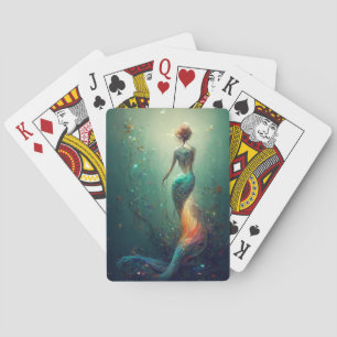 Enchanting Mermaid Ethereal Beauty Playing Cards
