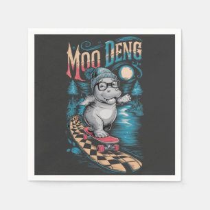 Enchanting Moo Deng Hippo Napkin