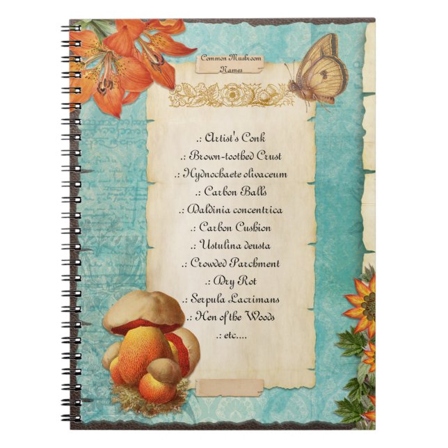 Enchanting Mushroom Delight  Notebook (Front)