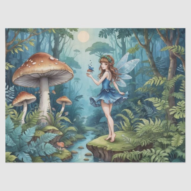 Enchanting Mushroom Fairy Tissue Paper (Front)