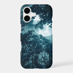Enchanting Night Forest with Full Moon