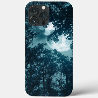 Enchanting Night Forest with Full Moon iPhone 13 Pro Max Case