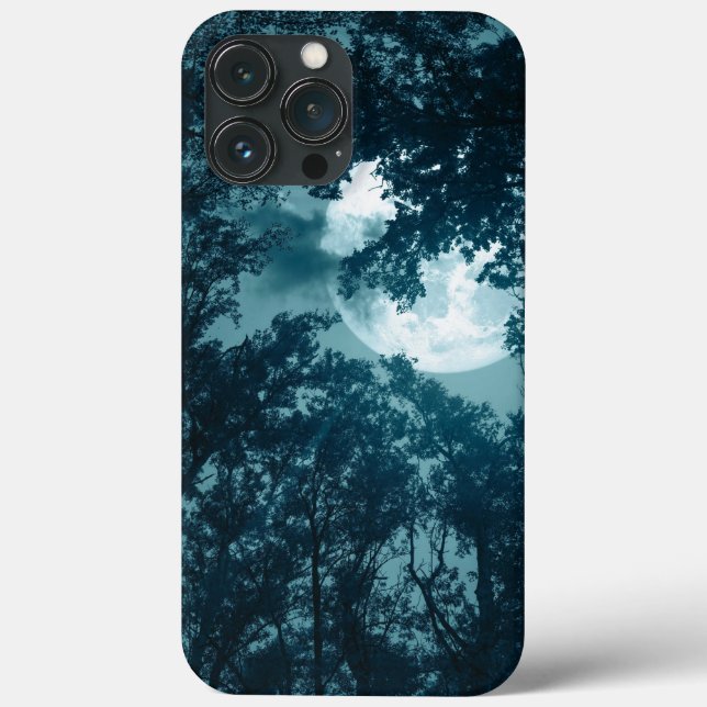 Enchanting Night Forest with Full Moon Case-Mate iPhone Case (Back)