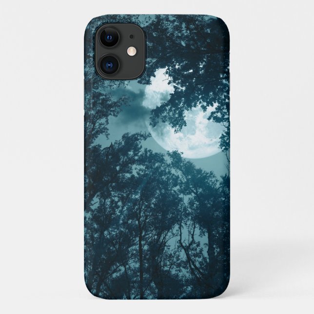 Enchanting Night Forest with Full Moon Case-Mate iPhone Case (Back)