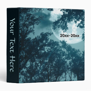 Enchanting Night Forest with Full Moon Personal Binder