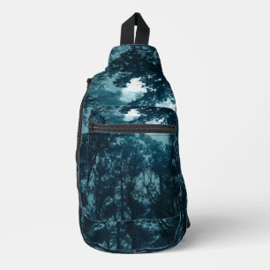 Enchanting Night Forest with Full Moon Sling Bag