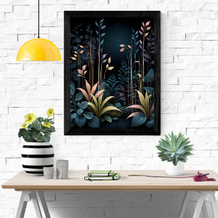 Enchanting Night Garden Poster