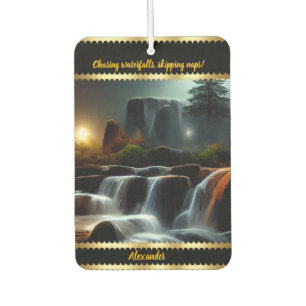 Enchanting night waterfalls with a personal touch air freshener