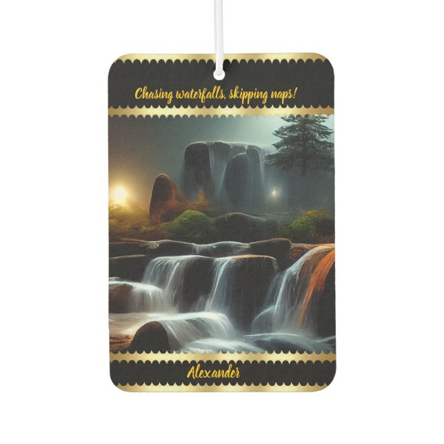 Enchanting night waterfalls with a personal touch air freshener (Front)