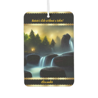 Enchanting night waterfalls with a personal touch air freshener