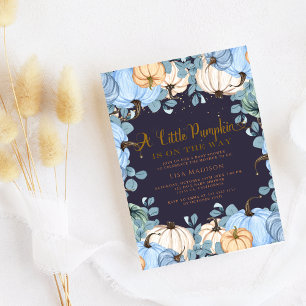 Enchanting Pumpkin-themed baby shower Invitation