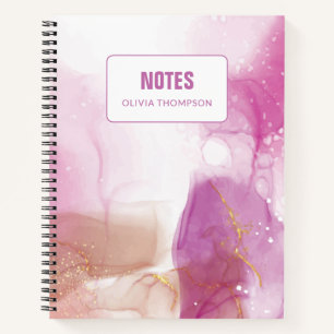 Enchanting Purple Pink Gold Customizable  Notebook