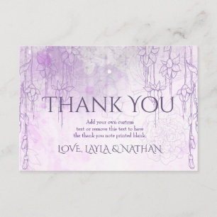 Enchanting Purple Thank You Cards