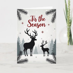 Enchanting Snowfall Deer Card