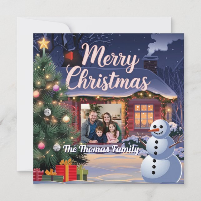 Enchanting Snowy Christmas Card (Front)
