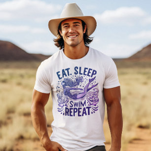 Enchanting Swimmer: Eat Sleep Swim Repeat T-Shirt