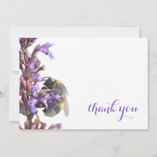 Enchanting thank you Card with flower bumblebee