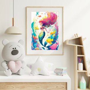 Enchanting Underwater Mermaid Poster