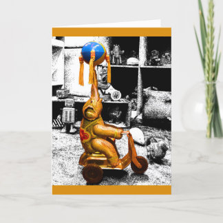 Enchanting Vintage Toy Elephant Card