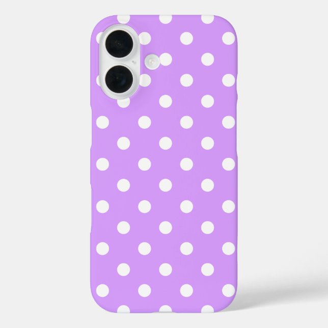 Enchanting Violet Cell Phone Cover With Polka Dots (Back)