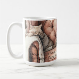 Enchanting Watercolor Booklover Mug