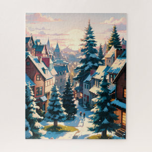 Enchanting Winter Village  Jigsaw Puzzle