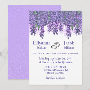 Enchanting Wisteria Garden Wedding Invitation