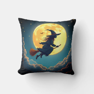 Enchanting Witch’s Night Throw Pillow