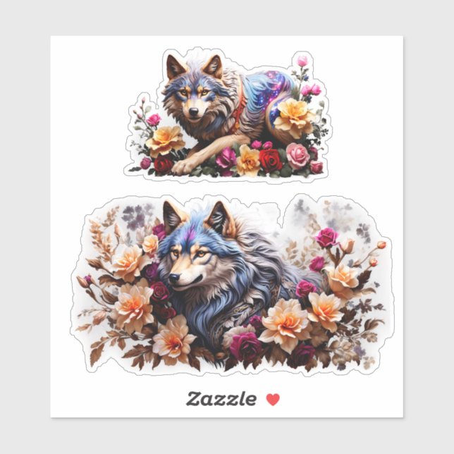 Enchanting Wolves Vinyl Stickers Customize (Sheet)