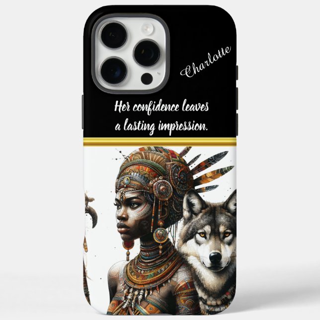 Enchanting woman-wolf bond in nature Case-Mate iPhone case (Back)
