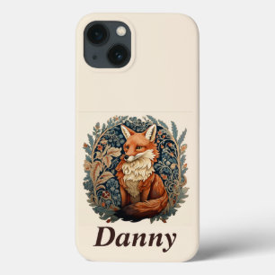 Enchanting Woodland Fox with Custom Name iPhone 13 Case