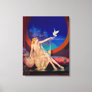 Enchantment of Arabian Concubine Pinup Girl Canvas Print