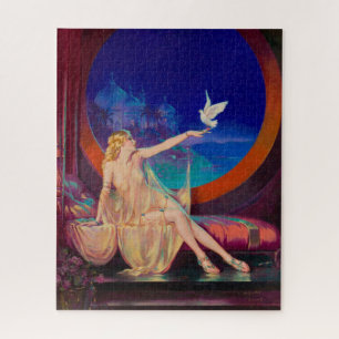 Enchantment of Arabian Concubine Pinup Girl Jigsaw Puzzle