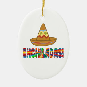 Enchilada Love Ceramic Ornament