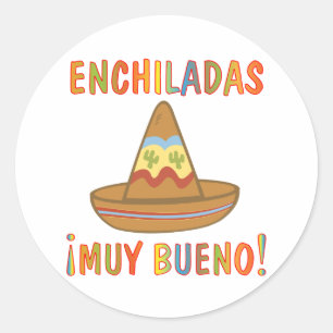 ENCHILADAS CLASSIC ROUND STICKER