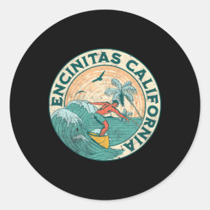 Encinitas California Classic Round Sticker