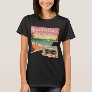 Encinitas Retro Beach Vacation Souvenir Encinitas  T-Shirt