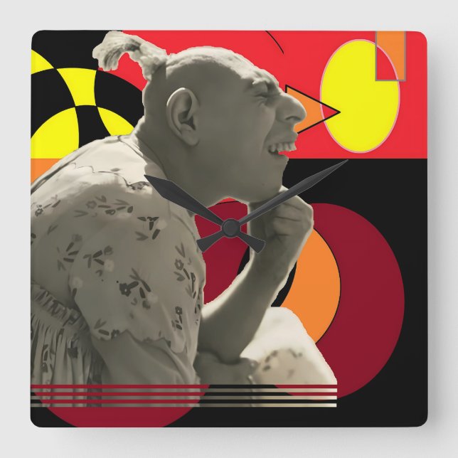 Encircled Hour of Delicacy Square Wall Clock (Front)